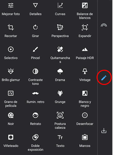 snapaseed-herramientas